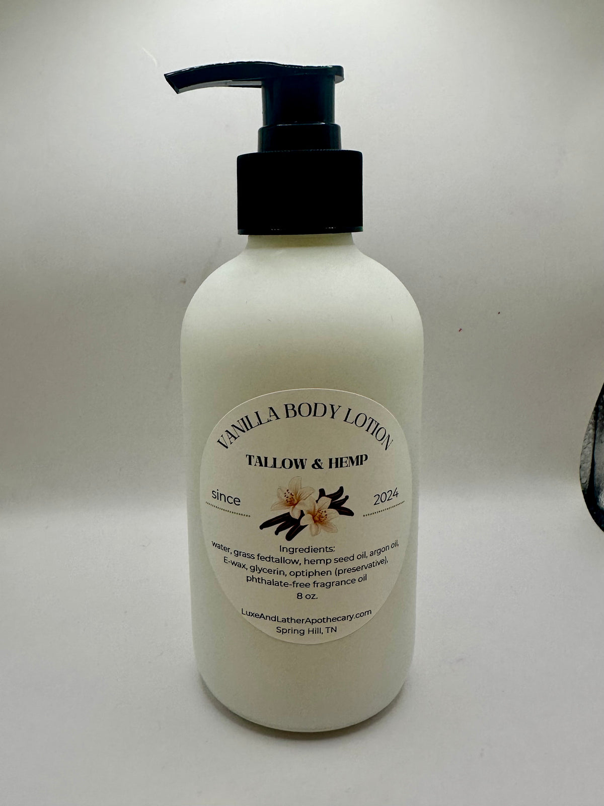 Vanilla Tallow & Hemp Body Lotion – 8 oz.