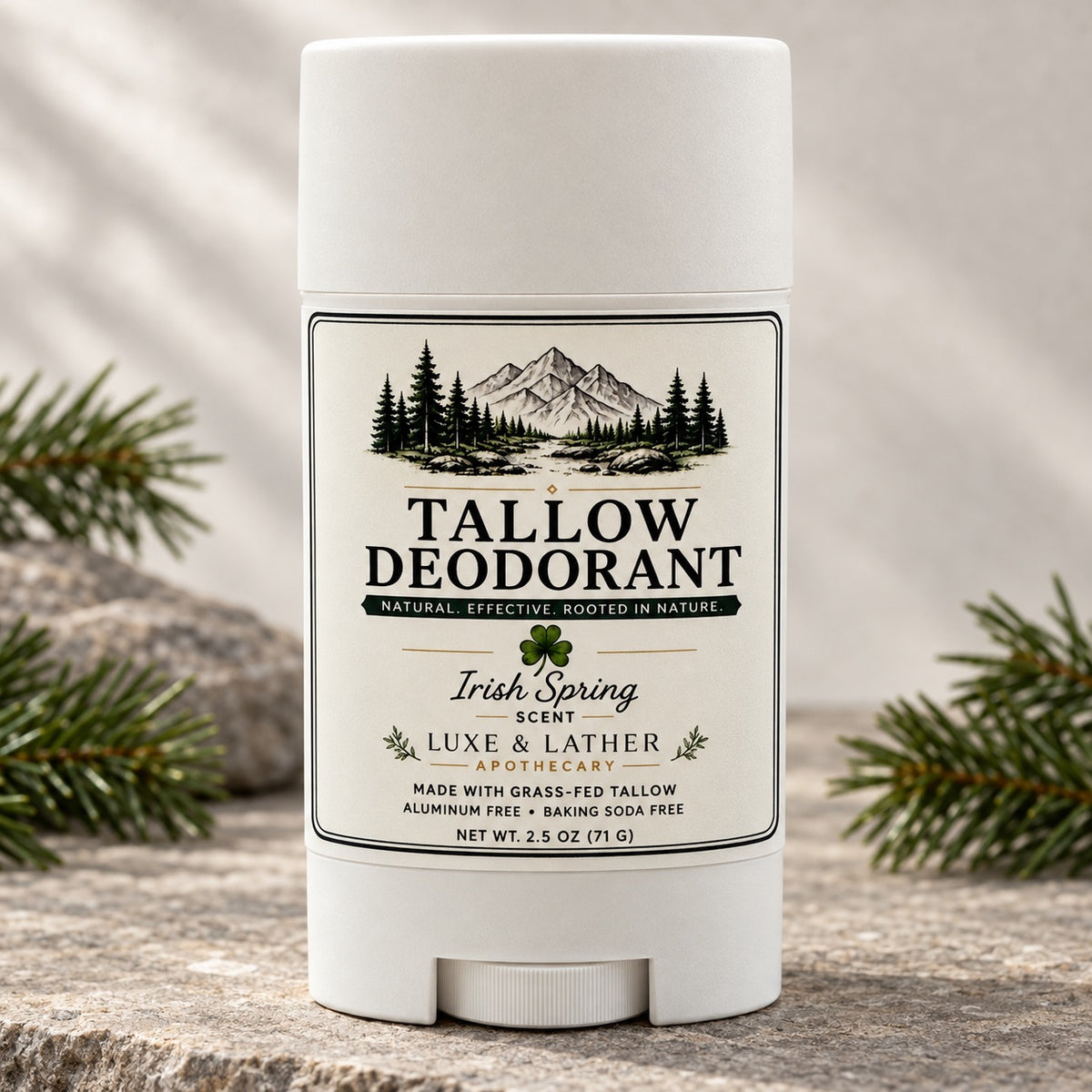 Tallow Deodorant – Irish Spring – 2.5 oz.